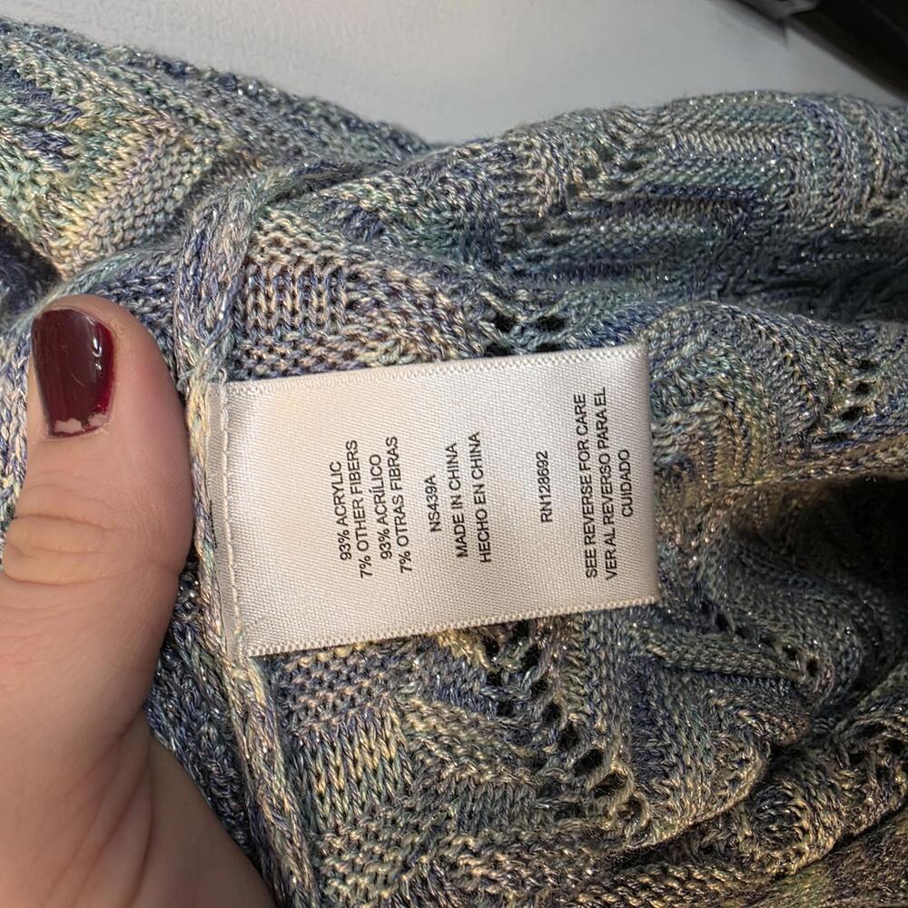 Madden NYC Women's Blue Knit Midi Dress with slit- XL - Picture 4 of 8